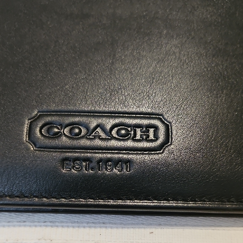 Coach Black Leather Document Folio - image 2